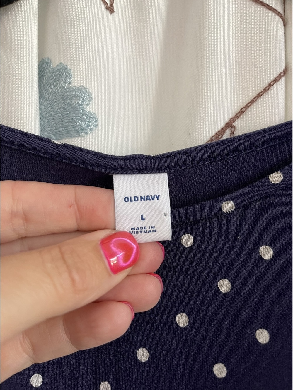 Old Navy | L | Navy Polka Dot Tank Dress - Picture 3 of 6